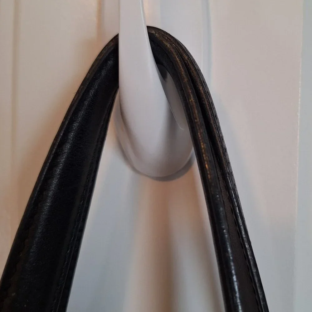 Coach VTG Mercer Y2K Black Twill & Leather Minimalist Shoulder Bag Tote